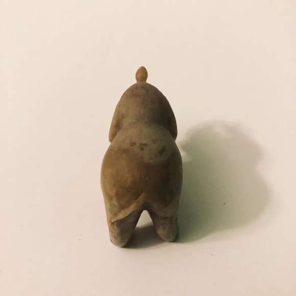 Vintage Mini Stone Elephant Small 2 Inch Long Figurine - Picture 13 of 14